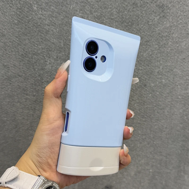 كاندي كولور ثلاثية الأبعاد BB كريم منظف للوجه شكل حافظة لهاتف آيفون 16 برو ماكس 15 14 13 12 11 16 Plus غطاء خلفي من السيليكون