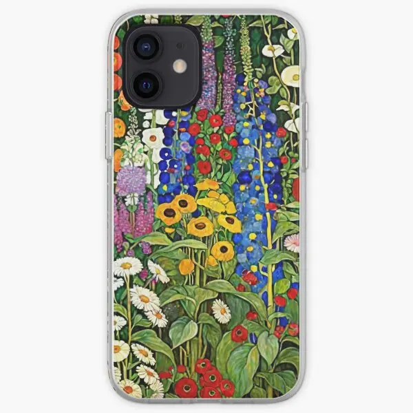 Gustav Klimt Flower Garden Iphone Tough  Phone Case Customizable for iPhone 11 12 13 14 Pro Max Mini X XS XR Max 6 6S 7 8 Plus