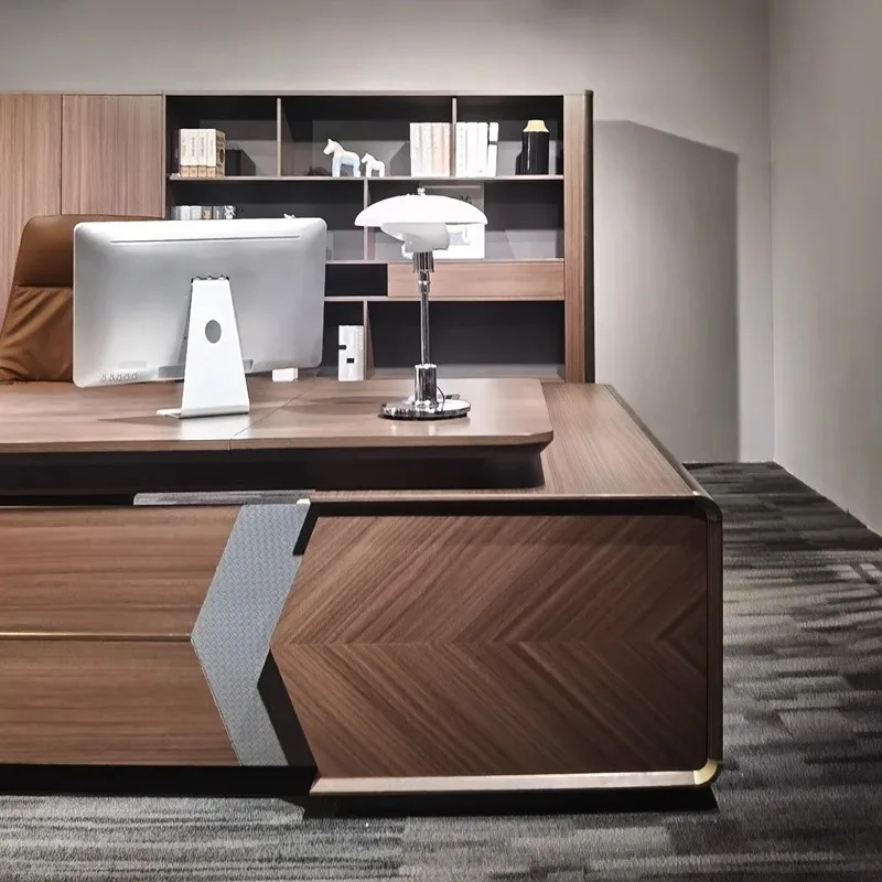 En Stock escritorio de Oficina de pie jefe ejecutivo minimalista Escritorio de Oficina de alta calidad muebles modernos europeos Escritorio Oficina