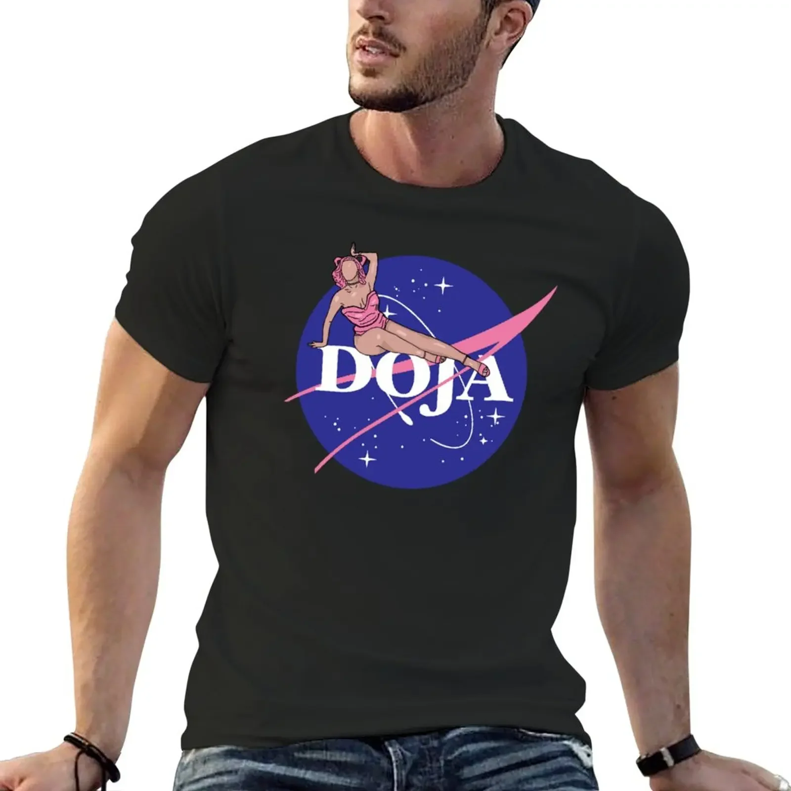 New Blue Dojja T-Shirt boys white t shirts heavyweight t funny Short t-shirt mens