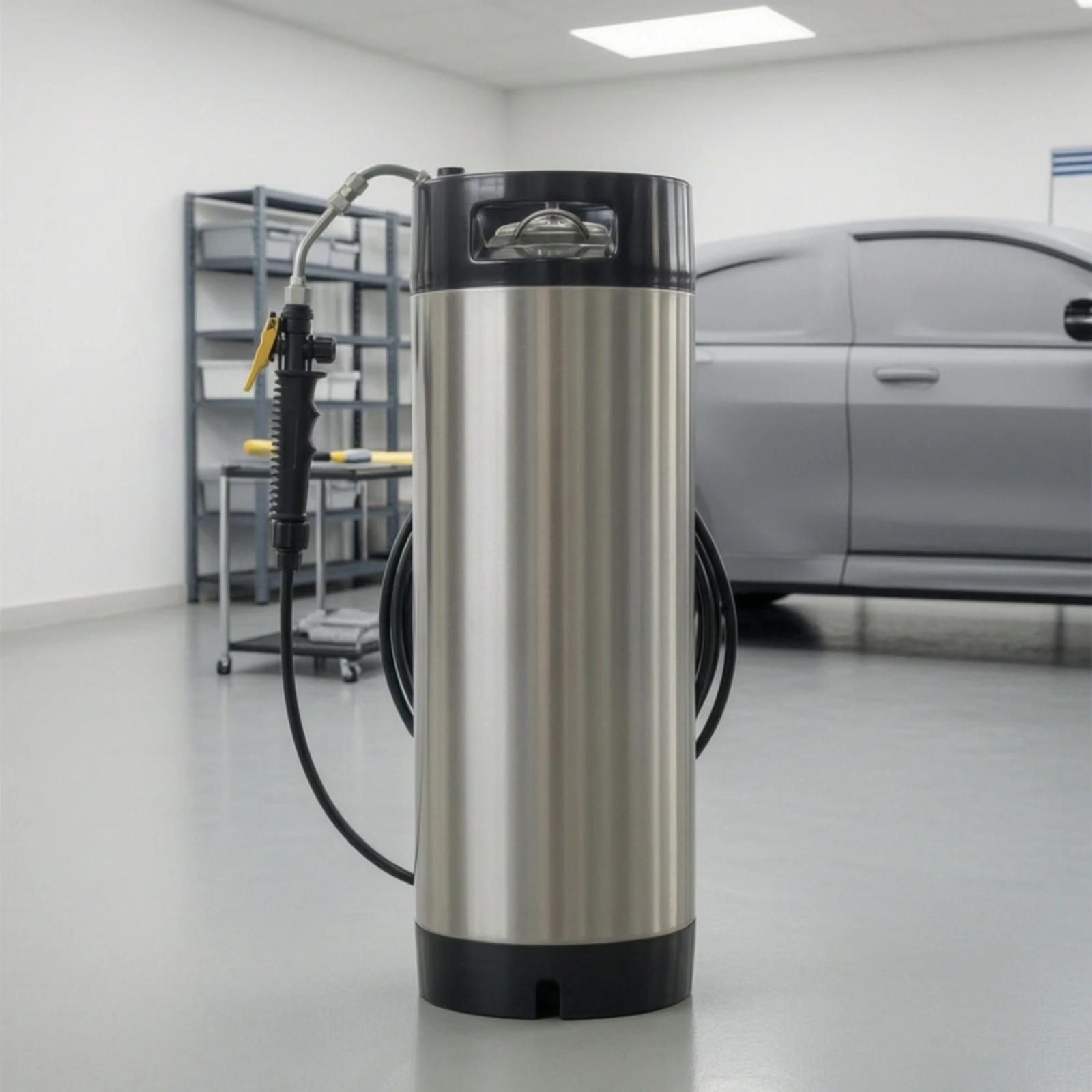 Pressure Tank Sprayer Quick-Connect Stainless Steel Sprayer Portable Flexible for Detailers, Car Washing, Window Cleaning