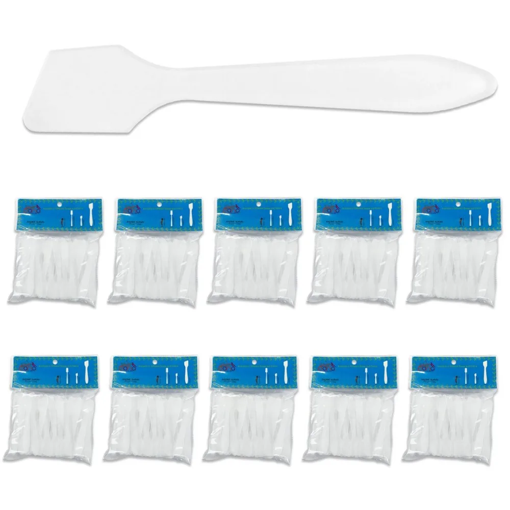 

Pana® Brand 1000 Pieces Disposable Makeup Frosted Tip Angled Spatula Cosmetic Skin Care Facial Cream Mask Spatula for Mixing and