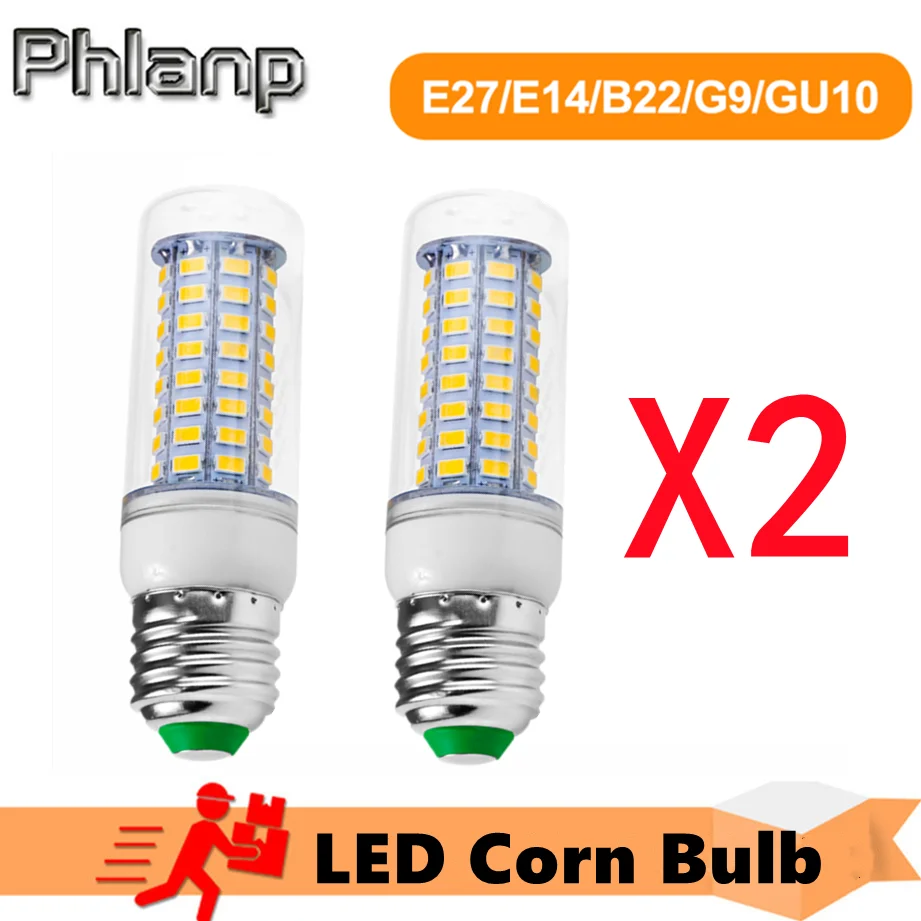 

GU10 Led Lamp Bulb E14 Led Candle Light Bulb E27 Corn Lamp G9 Led 3W 5W 7W 9W 12W 15W Bombilla B22 Chandelier Lighting 2pcs