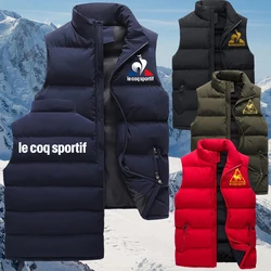 Herfst Winter Heren Warm Vest Ontwerp Mouwloze Rits Jassen Man All Match Winddicht Trainingspak Klassieke Opstaande Kraag Donsjas