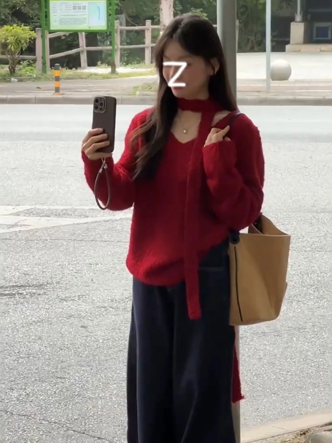 

Красный свободный вязаный свитер с v-образным вырезом, женский осенне-зимний модный повседневный длинный топ свека с удобным рукавом