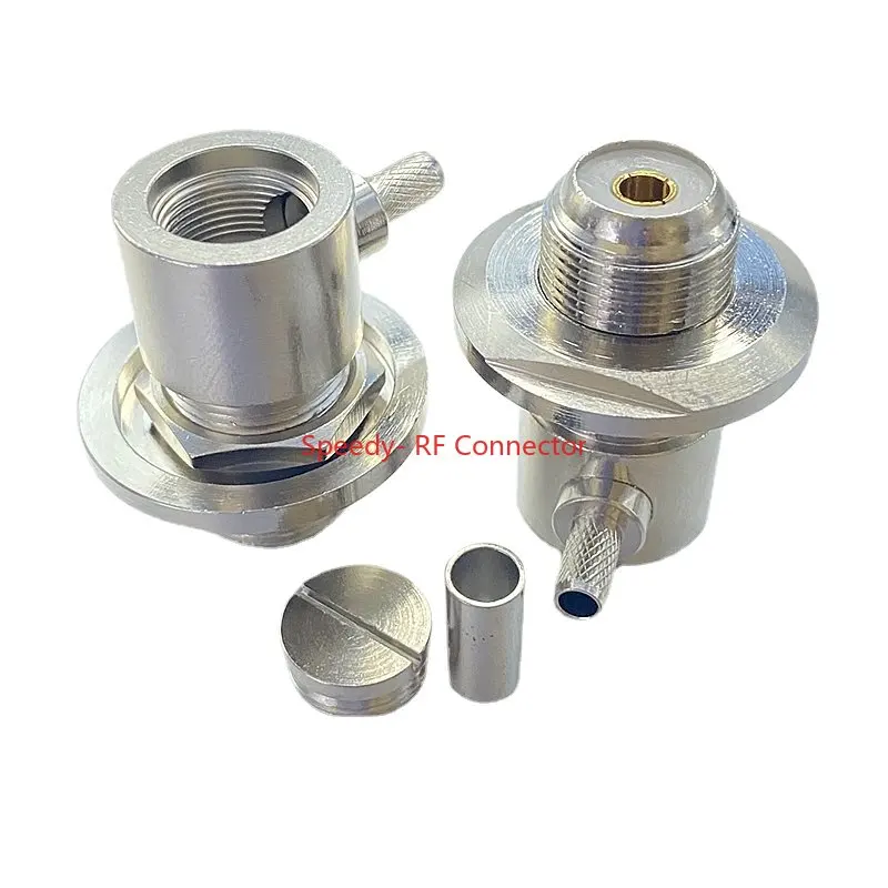 1Pcs UHF SO239 SL16 Female Jack Right  Angle Connetor SL16 with Nut Clamp for RG58 RG142 LMR195 Cable Fast Delivery Brass Copper