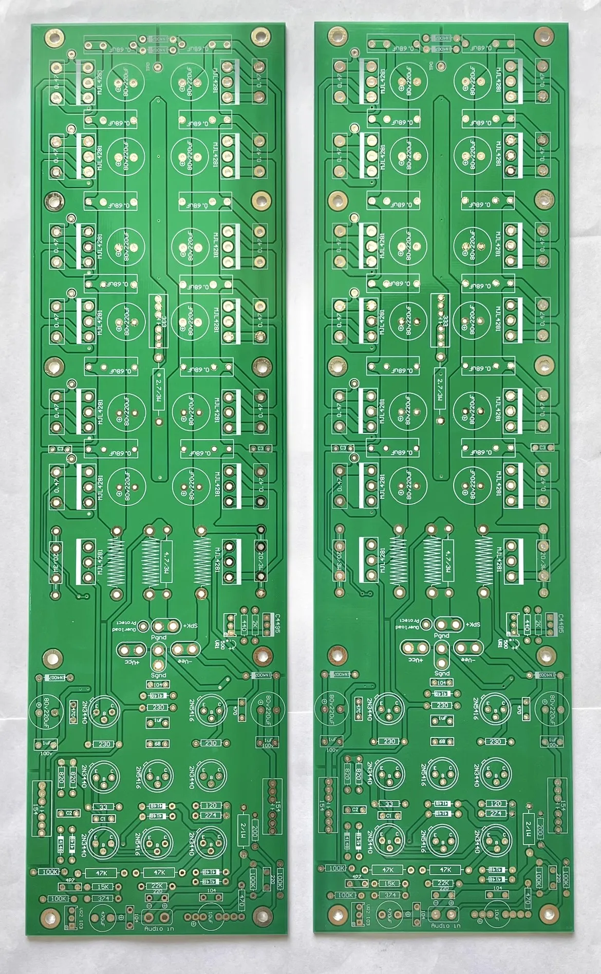 A Pair HiFi 500W Rear Stage Amplifier PCB Board Reference FM801 AMP Circuit