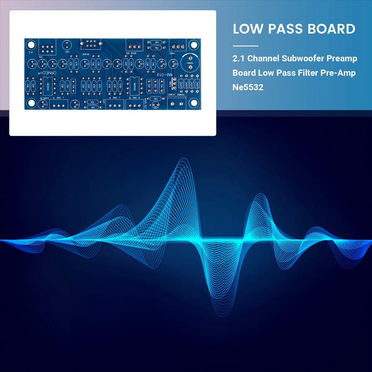 L77A 2.1 Channel Subwoofer Preamp Board Low Pass Filter Pre-Amp Amplifier Board Ne5532 Low Pass Filter Preamplifier