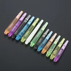 12 Pcs 45/35mm Plastic Darts Professional Darts Shafts 4.5mm Screw Thread Transparent Dart Stems with Stainless Steel O Ring