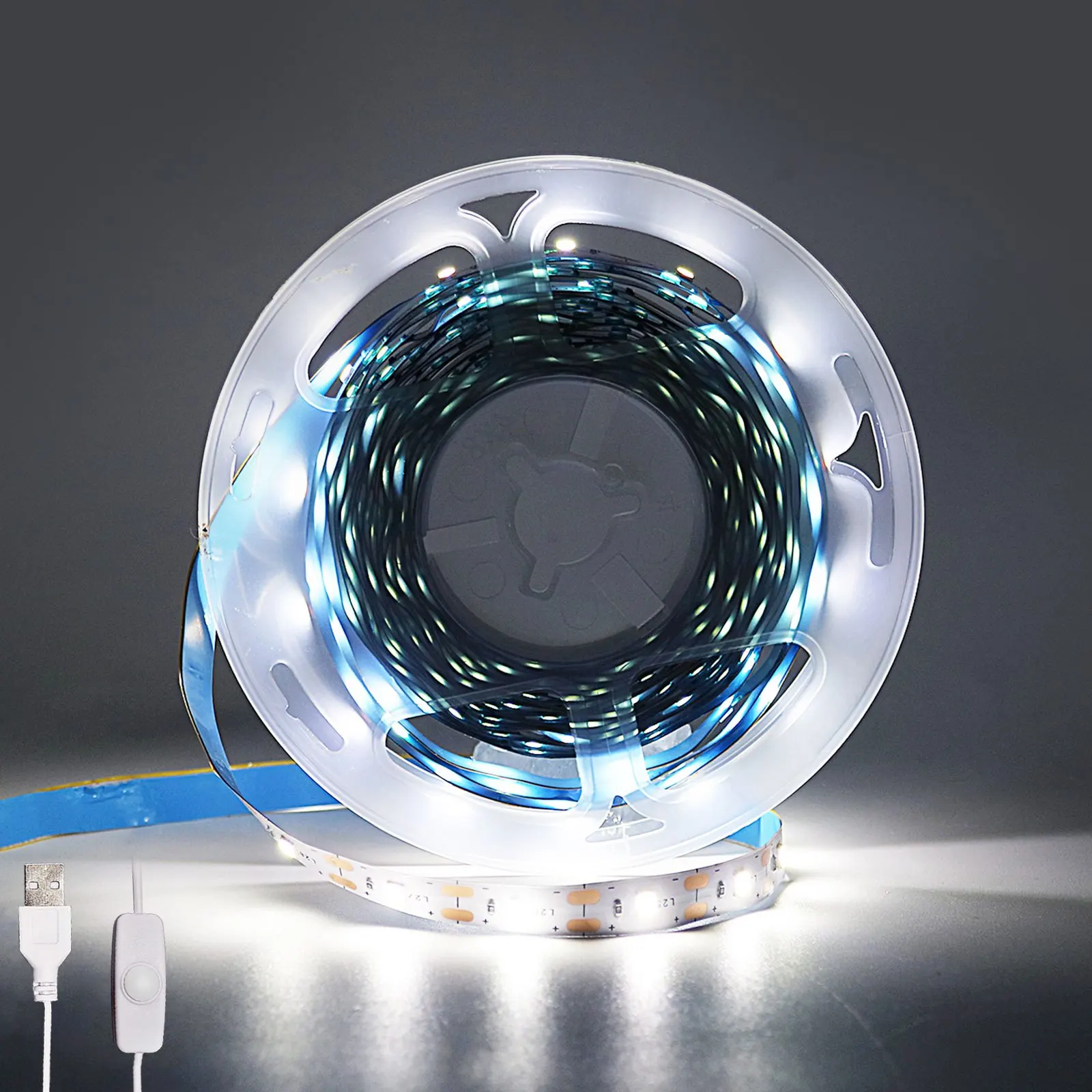 5 V 2835 LED-stripverlichting USB snijdbare zelfklevende lichtstrip, wit / warm wit voor tv-achtergrondverlichting en thuiskast DIY-decorverlichting - afbeelding 2