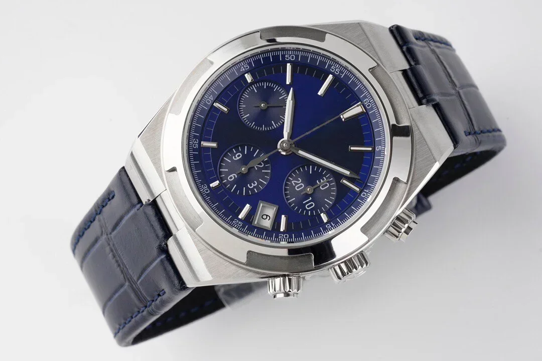Guangzhou Overseas-OeinBlue face 5500V/110A-B148 with Chronograph function and rubber leather strap top quality watches