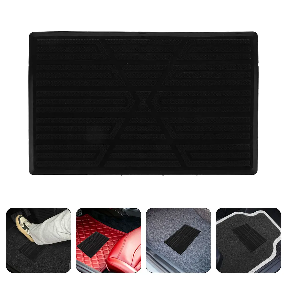 2pcs Car Floor Mat Repair Patch Antiwear Heel Cover Hard Rubber Antislip Suitable Front Rear Home Office Car Decor