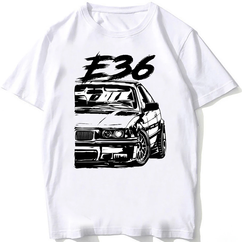 ريترو E34 M5 5 سلسلة المدرسة القديمة تي شيرت رجالي الرجال قصيرة الأكمام Harajuku E30 E36 E28 F30 تطور الرياضة سيارة بلايز بيضاء الصبي تيز