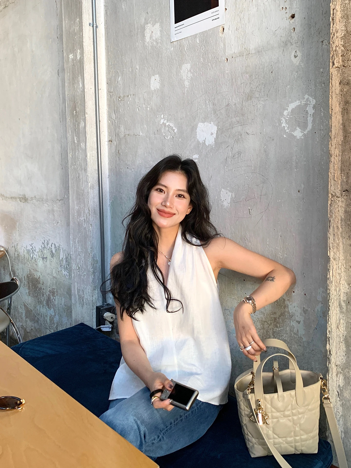 

DaqianwithU Linen Neck Hanging Sleeveless Shirt Women's Summer Thin Simple Casual Top Straight Tube Casual Style 100% Linen