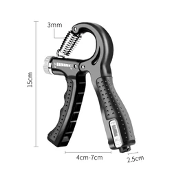 10〜60kgの調整可能なヘビーグリッパーフィットネスハンドエクササイズグリップfatgripリスト増加強度スプリングフィンガーピンチ手根エキスパンダー