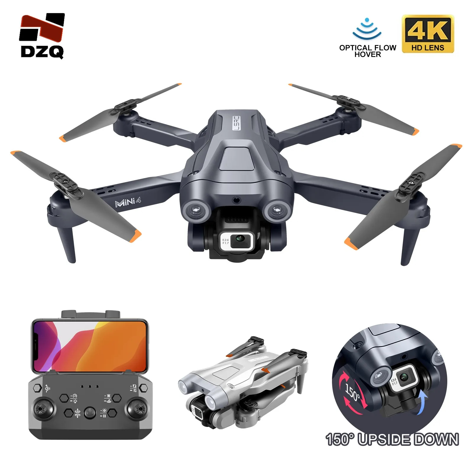 

DZQ MINI 4 4K Pro Drone With Camera Gps Rc Dron WIFI Helicopter Remote Control Airplane Quadcopter Controles Children Toys Gifts