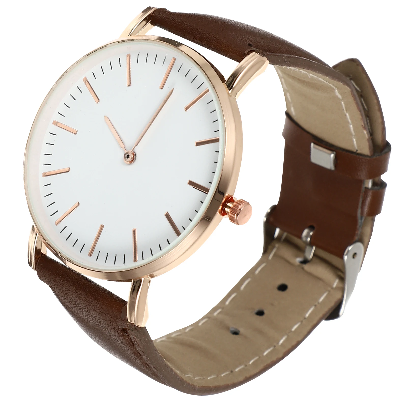 Elegante pulseira marrom relógio de quartzo feminino inspiração nórdica senhoras relógio casual leve decorativo ajuste confortável