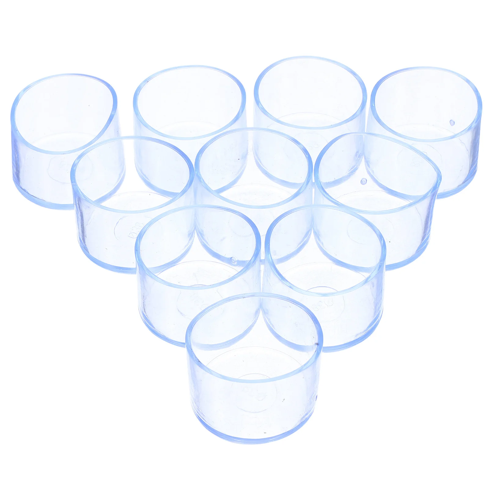 10 قطع من أغطية الساق البلاستيكية الشفافة السميكة لحماية الأثاث لكراسي الطعام ومقاعد البار وحماية الأرضيات الصلبة