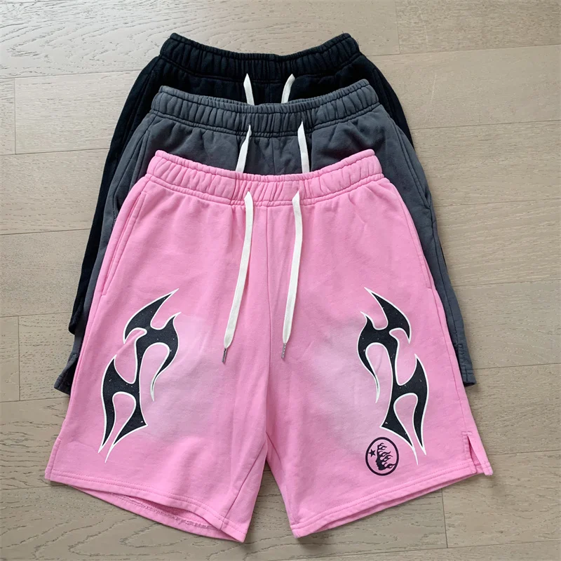 

Retro Distred Cotton orts Loose Fit Sports Sle Men's Summer Faion High Street Brand INS Five-Point Pants