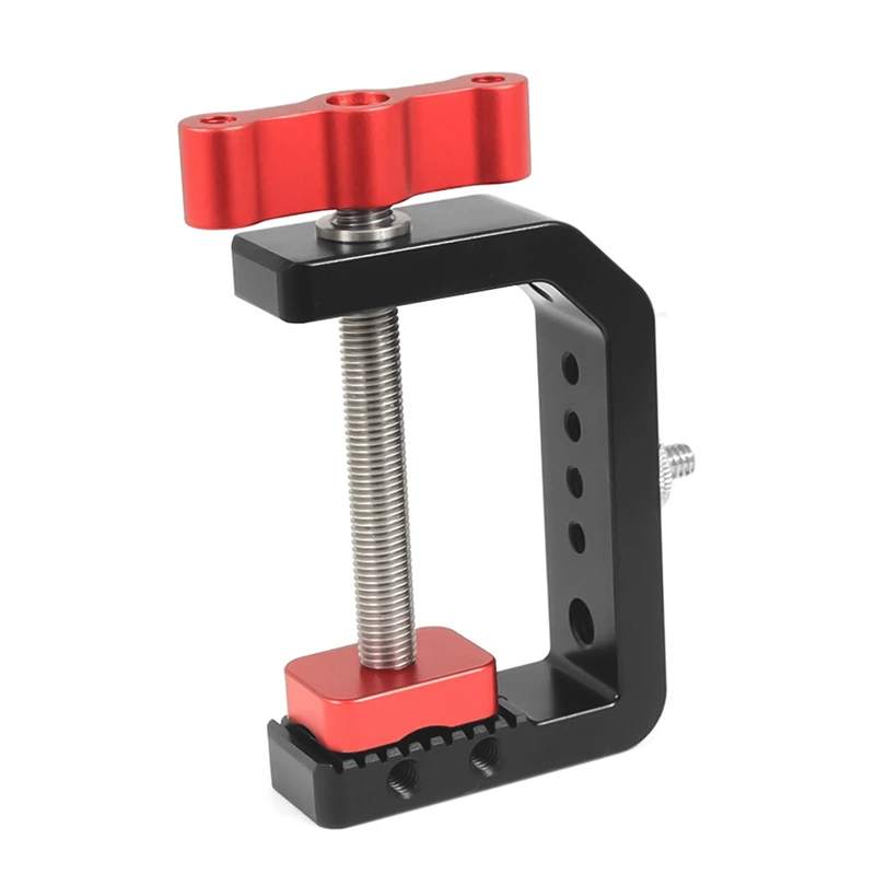 

C Clamp C Type Strong Clamp Mount Stand With 1/4 3/8 Screw Hole For Camera Photography Video Fill Light Desktop Bracket