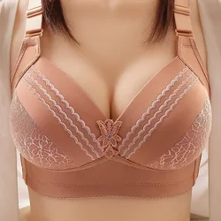 High-grade Women Bra Mom Brassiere Sexy Push Up Brassiere Large Size Thin Cup Without Steel Ring Female Bra Women Underwear