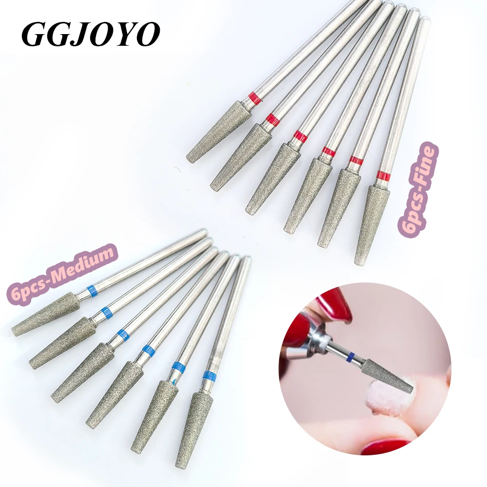 

6 Pcs Cuticle Bit for Nail Drill, Barrel Cuticle Nail Drill Bit 3/32” Cuticle Drill Bits