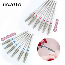 6 Pcs Cuticle Bit for Nail Drill, Barrel Cuticle Nail Drill Bit 3/32” Cuticle Drill Bits