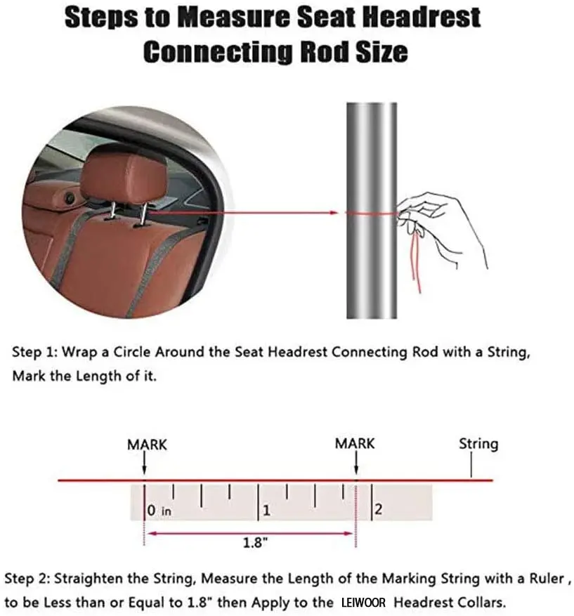 أطواق شاملة لمسند رأس السيارة ، حلقات ديكور داخلي ، حلقات بلينغ من حجر الراين والكروم ، إكسسوارات مقعد السيارة ، 2 * *