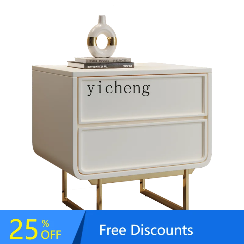 

LYY modern simple style light luxury Italian minimalist European bedroom bedside table high-end bedside table