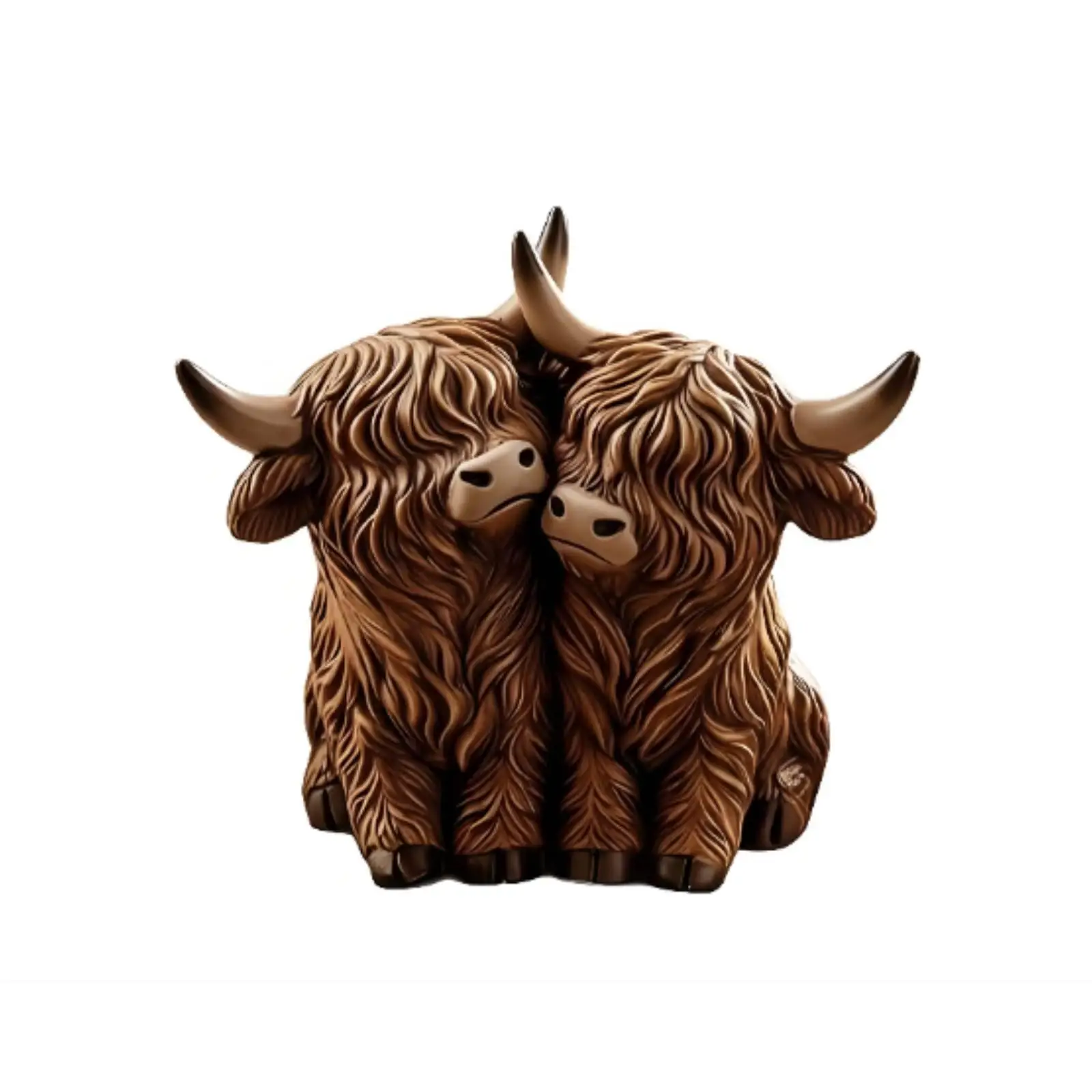 Hairy Bovine Resin Planter Creature Shaped Design for Desk, Living Room
