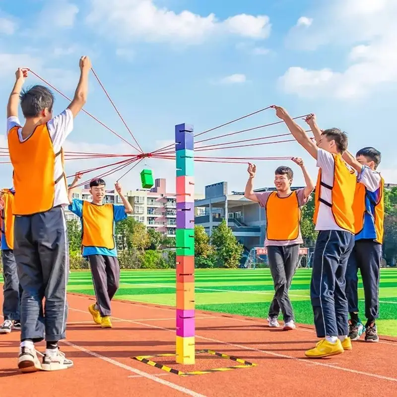 Torre di costruzione insieme Espandibile squadre di formazione Giochi di collaborazione Architettura in stile torre Giocattoli sportivi all'aria aperta Giochi Feste