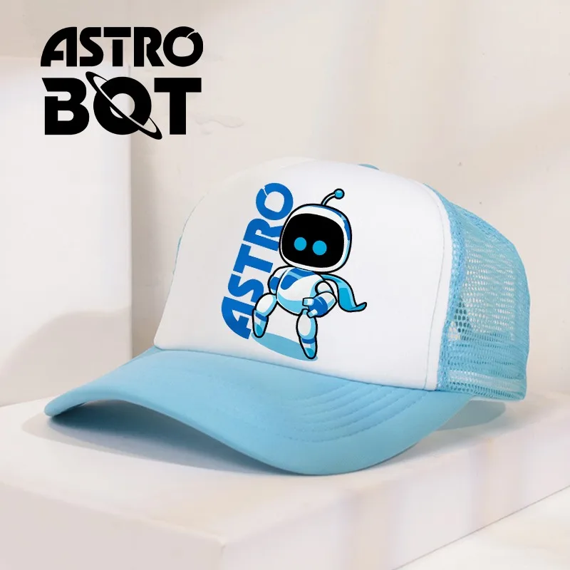 Astro Bot Children Baseball Cap High Quality Casquette Hip Hop Mesh Hats Men Women Casual Sun Hat Adjustable Peaked kawaii Gift