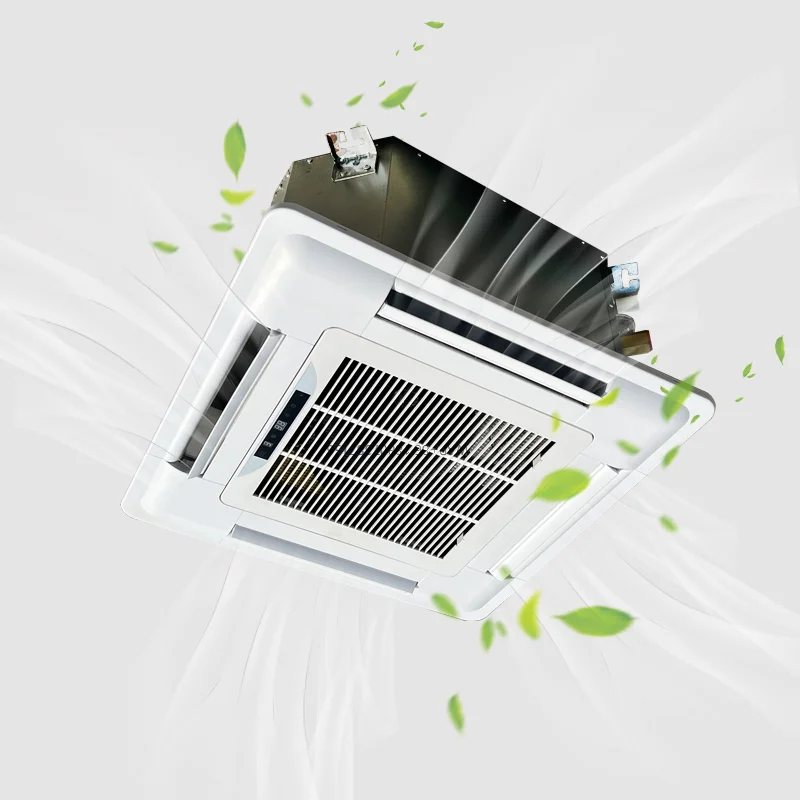 CE Certified DC Ceiling Mounted Cassette Air Conditioner Split Unit Water Fan Coil Cooling Heating 1.8-12.6KW