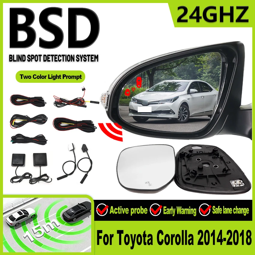 BSD BSA BSM Millimeter Wave Radar Blind Spot Detection System Lane Change Parking Assistance For Toyota Corolla 2014-2018