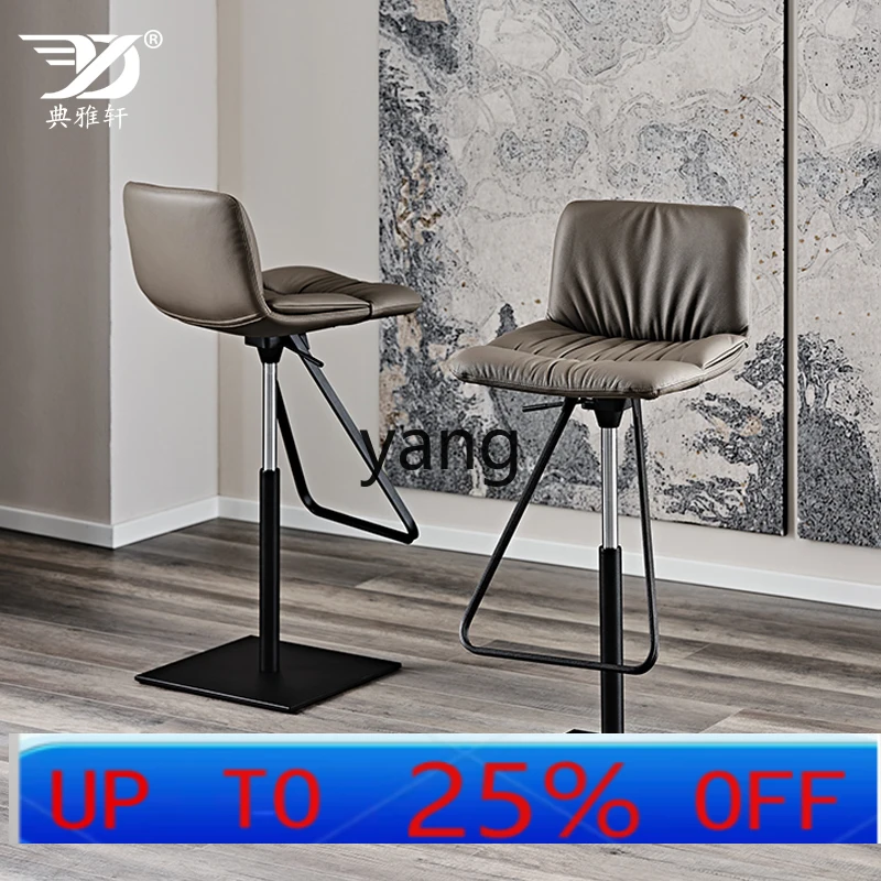 

Итальянский минималистичный барный стул. Современный барный стул из кожи в стиле лёгкой роскоши.