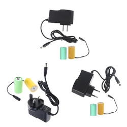 LR20 D Battery Eliminator US/EU/UK Power Supply AC 100-240V To DC 1.5V 3V 4.5V 6V Can Replace Power Adapter For Radio Toy Light