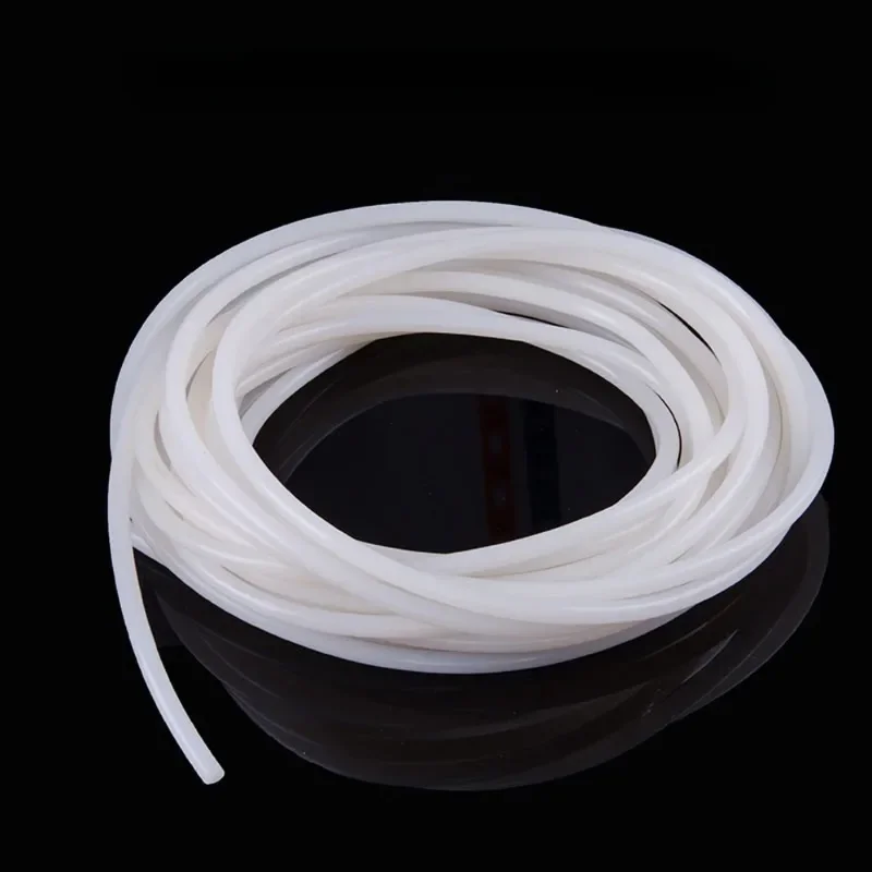 Diameter 1-25Mm Massief Siliconen Koord 1/2/5/10M O Ring Waterdicht Bestand Tegen Hoge Temperatuur Wit Rubber Pakking Trim Afdichting Strips