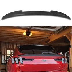 New Design For Mustang Mach E Mach-E 2021 2022 to Up Spoiler Rear Wing ABS Spoilers By Glossy Black Carbon Fiber DIY Color