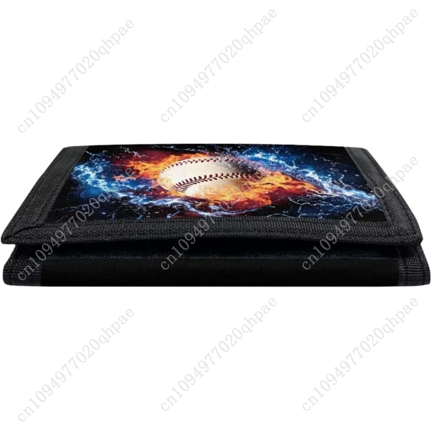 محفظة Rnyleeg ثلاثية الطي للمراهقين والأولاد والبنات محفظة بيسبول Fire Flash للأطفال خفيفة الوزن ومحفظة للعملات المعدنية للأطفال Birt