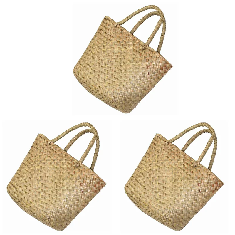

NEW-3X женская классическая соломенная летняя пляжная сумка через плечо, маленькая сумка-тоут