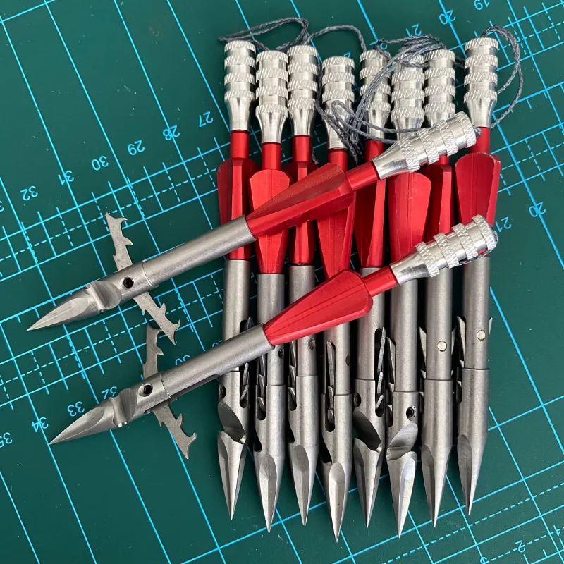 

10/20pcs Powerful Stainless Steel Fishing Arrows Fish Darts Broadheads Arrowhead Slingshot Catapult Dart Hunting Shooting Arrow