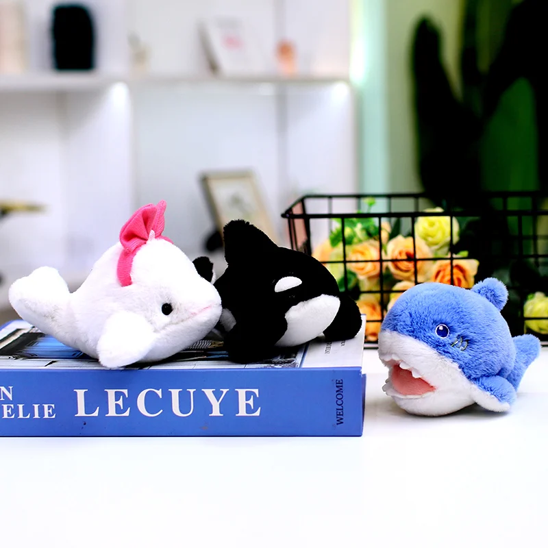 جميل جميل البحرية الحيوان أفخم قلادة ختم القرش الحوت أفخم المفاتيح كيرينغ ظهره قلادة ديكور محشوة قلادة دمية