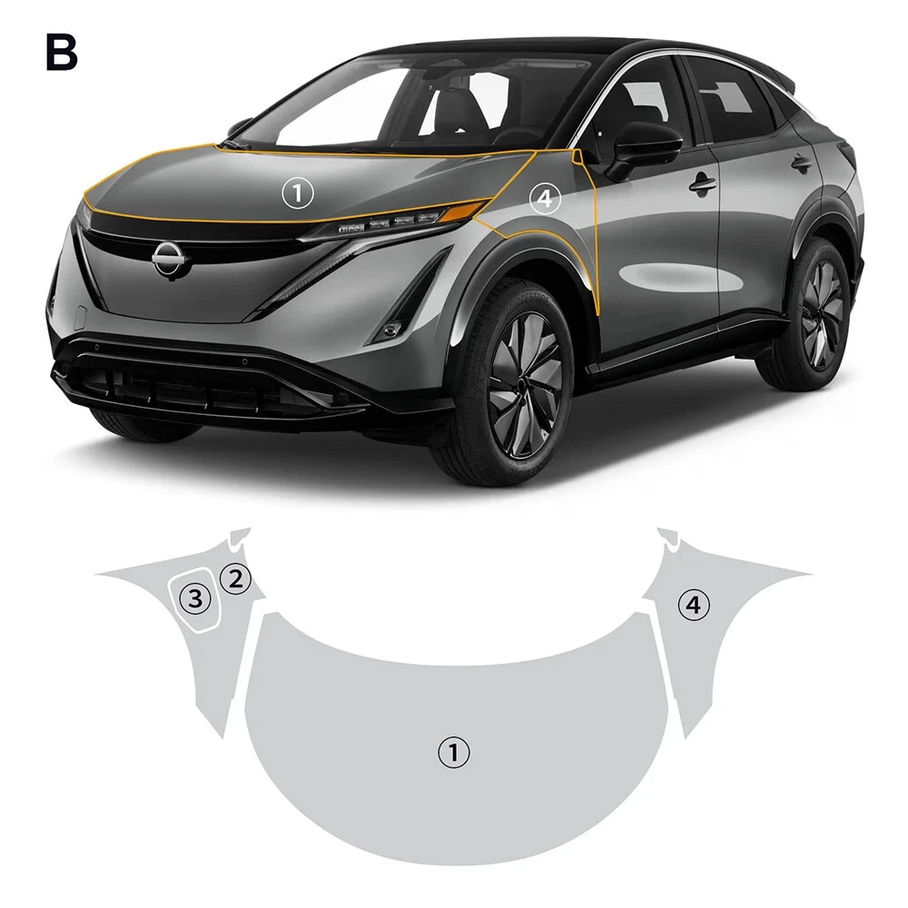 

9Mil TPU Scratch-resistant Car Paint Protection Film For Nissan Ariya 2023-2024 Car Body Transparent Bra Per-cut PPF ﻿