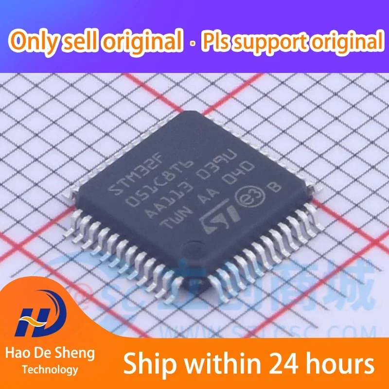 

10 шт./партия, электронные компоненты STM32F051C8T6 STM32F051C8T6TR 051C8