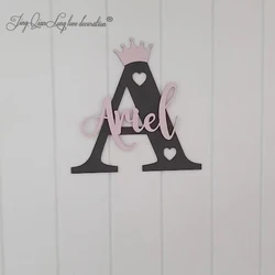 Custom   Personalized Painted Wooden Letter with Name Plaque, Custom Made Sign Tag