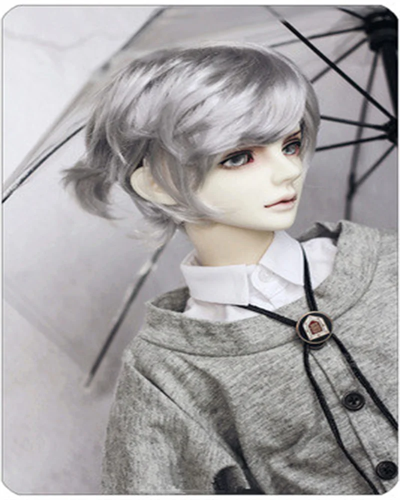 Parrucca bambola BJD adatta per 1/3 1/4 1/6 blyyears taglia moda new ruffian capelli ricci capelli corti imitazione parrucca mohair stile maschile