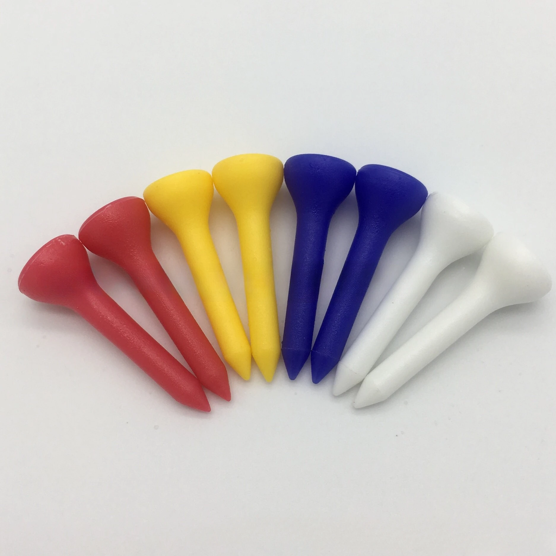 100Pcs/bag 35mm -1 3/8 inch Mixed Color Plastic Golf TEES 90g - 3.18 ounces bulk price golf accessories