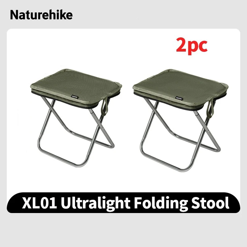 Naturehike 2024 New Camping Chair Portable Lightweight Outdoor Aluminum Chair High Load Travel Foldable Beach Fishing Chair