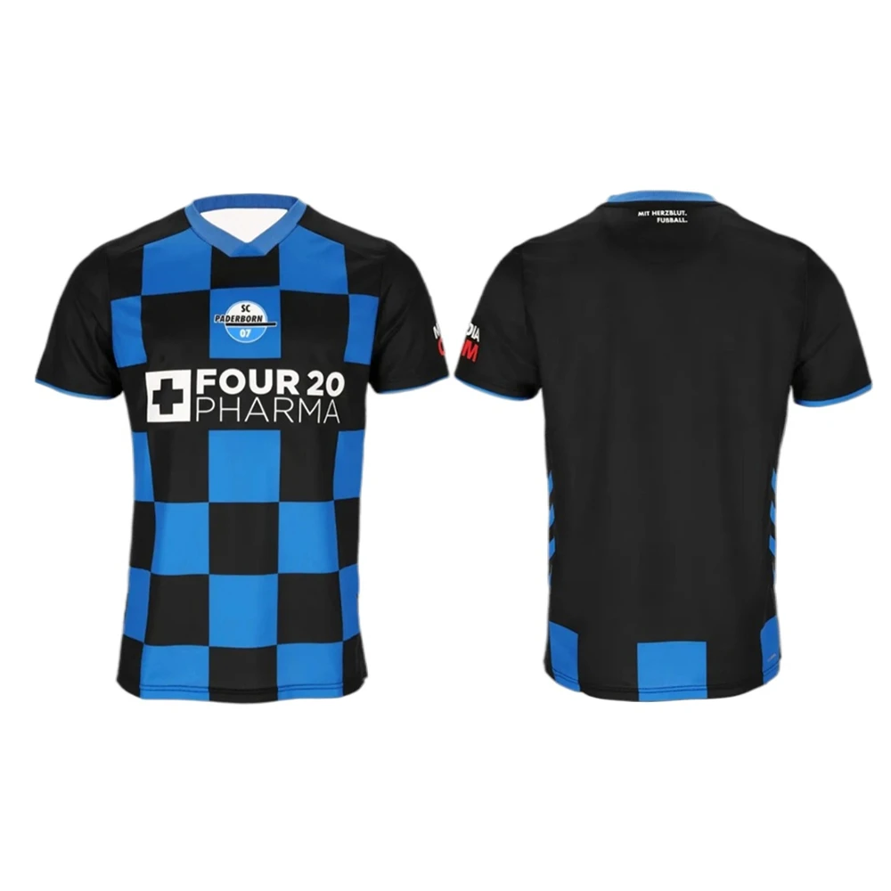 

Футболки Paderborn 07 для домашних и выездных матчей, мужская быстросохнущая дышащая спортивная футболка, нейтральная повседневная футболка для футбола, пляжная одежда, одежда для серфинга