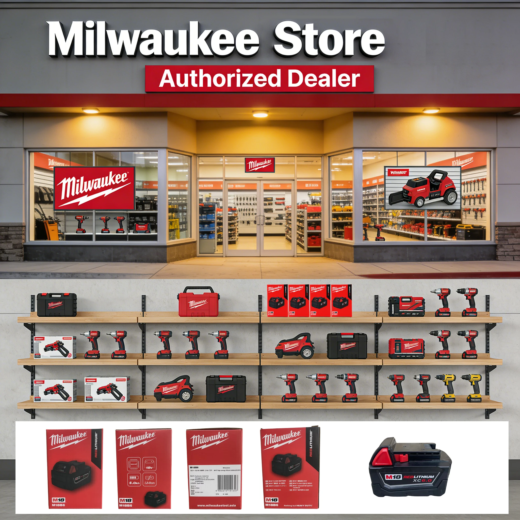 

Оригинальный аккумулятор Milwaukee 5Ah 18V для ударной дрели M18, гайковерта, шлифовальной машины, сабельной пилы, 18V Li-ion, замена батареи.